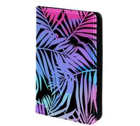 FVQL Custodia per passaporto da viaggio, 10 x 14 cm, in ecopelle, con foglie di palme tropicali, Multicolore 2260, 10x14cm/4x5.5 in