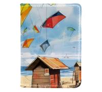 FVQL Custodia per passaporto da viaggio, 4 x 5,5 pollici, stampa a motivo aquilone, Multicolor5145, 10x14cm/4x5.5 in