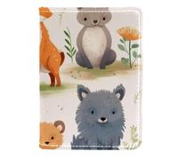 FVQL Custodia per passaporto da viaggio in finta pelle, 11,4 x 16,5 cm, divertente animale, Color2618, 11.5x16.5cm/4.5x6.5 in