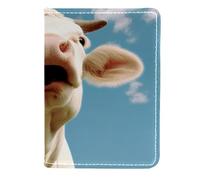 FVQL Custodia per passaporto da viaggio in finta pelle, 11,4 x 16,5 cm, divertente mucca animale, Colore2906, 11.5x16.5cm/4.5x6.5 in