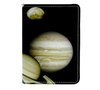 FVQL Custodia per passaporto da viaggio, in similpelle, motivo: pianeta dell'universo, Color5557, 11.5x16.5cm/4.5x6.5 in