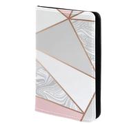FVQL Custodia per passaporto da viaggio per donne e uomini, 10 x 14 cm, motivo astratto a triangolo marmorizzato, Multicolore 3412, 10x14cm/4x5.5 in