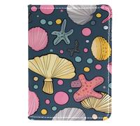 FVQL Custodia per passaporto per donne e uomini, 10 x 14 cm, con stelle marine astratte e conchiglie, Multicolore 2163, 10x14cm/4x5.5 in