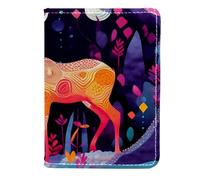 FVQL Custodia per passaporto per donne e uomini, accessori da viaggio, 11,4 x 16,5 cm, animali con cervi, Colore 7, 11.5x16.5cm/4.5x6.5 in