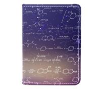 FVQL Custodia per passaporto per donne e uomini, accessori da viaggio, equazioni chimiche e formule, Colore 631, 11.5x16.5cm/4.5x6.5 in