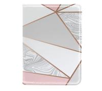 FVQL Custodia per passaporto per donne e uomini, accessori da viaggio, motivo astratto a triangolo in marmo, Colore 956, 11.5x16.5cm/4.5x6.5 in