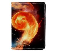 FVQL Porta passaporto, 10 x 14 cm, accessori da viaggio per donne e uomini, fuoco d'acqua yin yang astratto, Multicolor4433, 10x14cm/4x5.5 in