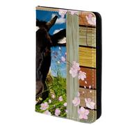 FVQL Porta passaporto, 10 x 14 cm, accessori da viaggio per donne, uomini, donne e uomini, fiori e mucca divertente, Multicolore 2728, 10x14cm/4x5.5 in