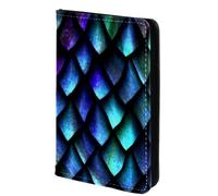 FVQL Porta passaporto, 10 x 14 cm, accessori da viaggio per donne, uomini, donne, uomini, stampa con motivo artistico a squame, Multicolore223, 10x14cm/4x5.5 in