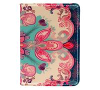 FVQL Porta passaporto 10 x 14 cm, in ecopelle, motivo floreale astratto artistico, Multicolore 287, 10x14cm/4x5.5 in