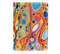 FVQL Porta passaporto 11,4 x 16,5 cm, accessori da viaggio per donne e uomini, motivo astratto colorato, Color4204, 11.5x16.5cm/4.5x6.5 in