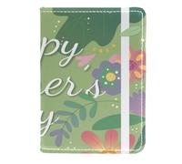 FVQL Porta passaporto, accessorio da viaggio per donne e uomini, motivo floreale per festa della mamma felice, Color1284, 11.5x16.5cm/4.5x6.5 in