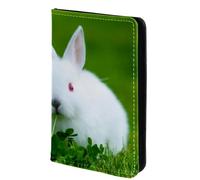 FVQL Porta passaporto da viaggio, 10 x 14 cm, in finta pelle, divertente coniglio animale, Multicolor4385, 10x14cm/4x5.5 in