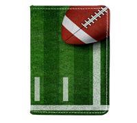 FVQL Porta passaporto in ecopelle per donne e uomini, campo sportivo e football americano, Color5303, 11.5x16.5cm/4.5x6.5 in