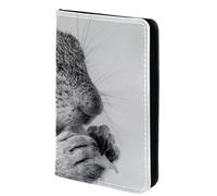 FVQL Porta passaporto in finta pelle, 10 x 14 cm, motivo animale, divertente, Multicolore144, 10x14cm/4x5.5 in