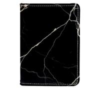 FVQL Porta passaporto in finta pelle, 10 x 14 cm, texture astratta in marmo nero, Multicolore 3083, 10x14cm/4x5.5 in