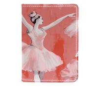 FVQL Porta passaporto in finta pelle, 11,4 x 16,5 cm, motivo artistico con pittura a balletto, Color4700, 11.5x16.5cm/4.5x6.5 in