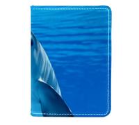 FVQL Porta passaporto in finta pelle per donne e uomini, delfino divertente animale, Color4018, 11.5x16.5cm/4.5x6.5 in