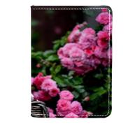 FVQL Porta passaporto in finta pelle per donne e uomini, fiore cane Corgi, Color1028, 11.5x16.5cm/4.5x6.5 in