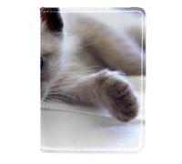 FVQL Porta passaporto in finta pelle per donne e uomini, gatto divertente animale, Color3758, 11.5x16.5cm/4.5x6.5 in