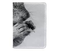FVQL Porta passaporto in finta pelle per donne e uomini, motivo animale divertente, Colore3423, 11.5x16.5cm/4.5x6.5 in
