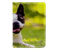 FVQL Porta passaporto in finta pelle per donne e uomini, motivo divertente cane animale, Colore3013, 11.5x16.5cm/4.5x6.5 in