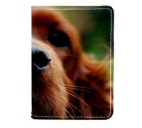 FVQL Porta passaporto in finta pelle per donne e uomini, motivo divertente con cane, Color3978, 11.5x16.5cm/4.5x6.5 in