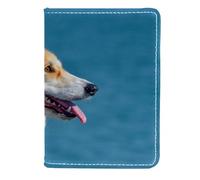 FVQL Porta passaporto, porta carte, accessori da viaggio per donne e uomini, cane Corgi con animali, Color3374, 11.5x16.5cm/4.5x6.5 in