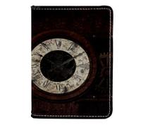 FVQL Porta passaporto, porta carte, accessori da viaggio per donne e uomini, motivo retrò con ingranaggi, Color4464, 11.5x16.5cm/4.5x6.5 in