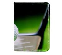 FVQL Porta passaporto, porta carte, accessori da viaggio per donne e uomini, palla da golf sportiva, Colore3194, 11.5x16.5cm/4.5x6.5 in