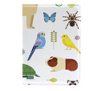 FVQL Porta passaporto porta carte di credito accessori da viaggio per donne e uomini, animale divertente cartone animato, Color1294, 11.5x16.5cm/4.5x6.5 in