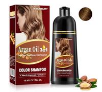 Fvquhvo Shampoo Marrone Caffè Scuro per Copertura Grigia Shampoo Istantaneo per Colorazione dei Capelli con Olio di Argan Shampoo Semipermanente per Capelli Castani per Capelli Castani