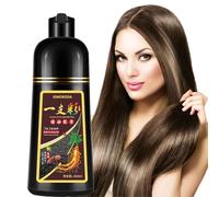 Fvquhvo Shampoo per tingere istantaneamente i capelli castano chiaro, non è necessario mescolarli in anticipo ed è molto facile tingere i capelli. utilizzare i guanti, indossare lo shampoo