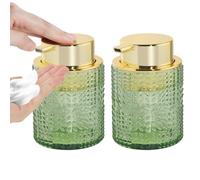 Fvstar Dispenser di sapone per le mani, dispenser di sapone per le mani in vetro con grande pompa, dispenser di sapone per le mani in schiuma, ricaricabile, per piano di lavoro del bagno e lavello