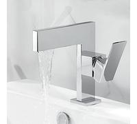 Fw Rubinetto Bagno, Elegant Miscelatore Monocomando Lavabo Bagno Moderno Ottone Rubinetto Bagno Lavabo, Regolazione A Caldo E Freddo Rubinetto Bidet, Valvola in Ceramica, Cromato