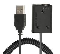 FW50 2A Full Decoder Pacco Batteria Fittizio per Fotocamera USB con Cavo a Molla per Serie A5000, A5100, A6000, A6300, A7, A7R, NEX-3, NEX-5N/5R/5C/5T/6/7, Ecc.