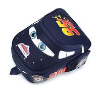 FWANGEN Zaino Cars 3D Bambini, Cars Scuola Asilo Borsa per il pranzo Zaino, Cartoon Anime Zainetto, Regolabile per Bambine-blu