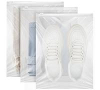 FWEEK 30 sacchetti di plastica smerigliata, 500 x 600mm, resistente alla pellicola, 70 µm, grande sacchetto con chiusura scorrevole, impermeabile, riutilizzabile, borsa da viaggio per biancheria
