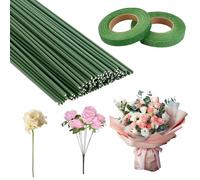 FWEEK 300 fili per fiori di colore verde, 2 mm, 40 cm, filo per fioristi, filo per bricolage, filo di fiori, filo per fiori e decorazioni floreali