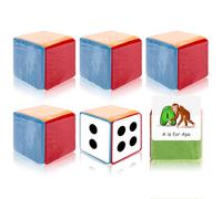 FWEEK 6 dadi con tasche da taschino, 10 cm, cubo in schiuma con tasche da taschino, Soft Foam Learning Blanko Dice, fai da te Education Games Dadi da gioco per asilo, scuola materna, scuola materna