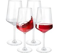 FWEEK Set di 4 bicchieri da vino rosso, 580 ml, in plastica, infrangibili e riutilizzabili, per feste, campeggio, picnic, piscine calde