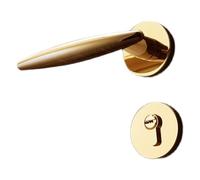 FWFDTQBSP Serratura della porta del bagno Camera da letto interna stanza silenziosa dorata divisa Moderna semplice serratura magnetica(Magnetic lock body)