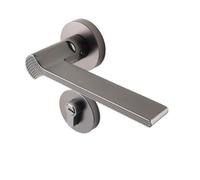 FWFDTQBSP Serratura for porta interna grigia e nera camera da letto semplice maniglia for porta in nichel nero Serratura divisa silenziosa nordica