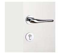 FWFDTQBSP Serratura nera di lusso semplice e leggera, camera da letto interna, maniglia silenziosa for porta(Bright chrome)