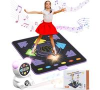 FWFX Tappetino da ballo giocattolo per ragazze ragazzo: regali di compleanno per bambini dai 3 ai 12 anni, tappetini da ballo ricaricabili, tappetino musicale luminoso con lettore musicale Bluetooth