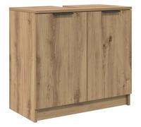 FWIKDUN Badezimmerschrank Holzwerkstoff Artisan-Eiche 64,5x33,5x59 cm | Schlankes Design, viel Stauraum, matte Griffe, feuchtigkeitsbeständig, pflegeleicht