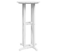 FWIKDUN Bartisch Weiß 55 x 55 x 107 cm Polyethylen | Runder Stehtisch für Garten, wetterfest, einfache Montage, robuste Konstruktion für Terrasse