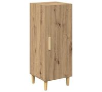 FWIKDUN Sideboard Artisan-Eiche 34,5 x 34 x 90 cm Holzwerkstoff | Mit Regalen und Tür, Scharniere, schlankes Design, für Esszimmer und Wohnzimmer
