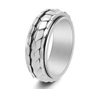 FWJUNHUYC Anello da uomo personalizzato in acciaio al titanio stile dolce e fresco anello girevole accessorio, Number 6, Silicone, Nessuna pietra preziosa