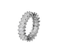 FWJUNHUYC Anello Hiphop da 6 mm con zircone a forma di T con placcatura in oro reale e design personalizzato per coppie hiphop